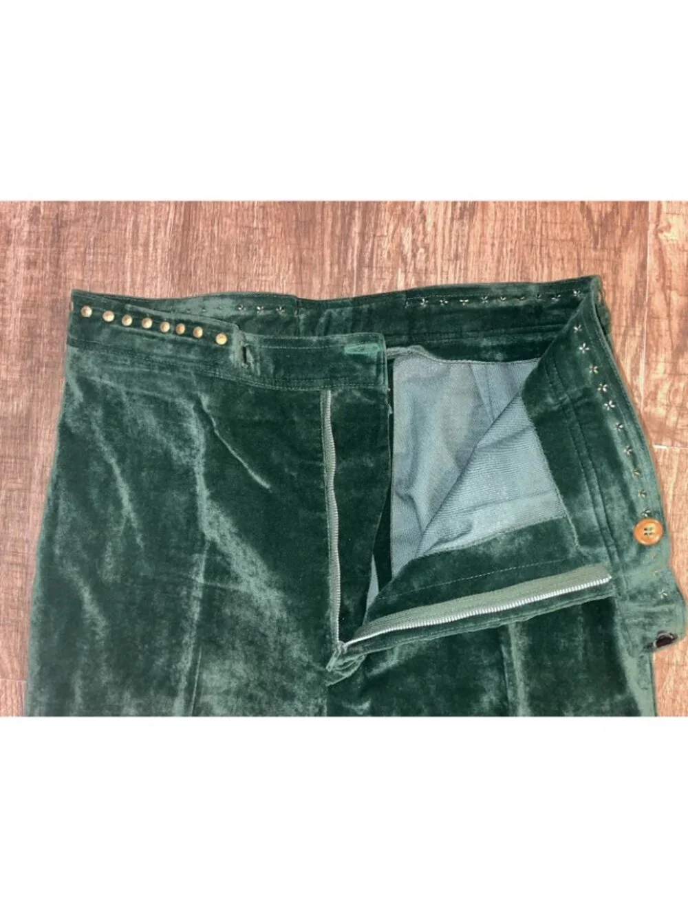 1970s Custom Western Pant Suit Satin Velvet Professional Singer Music Stage S